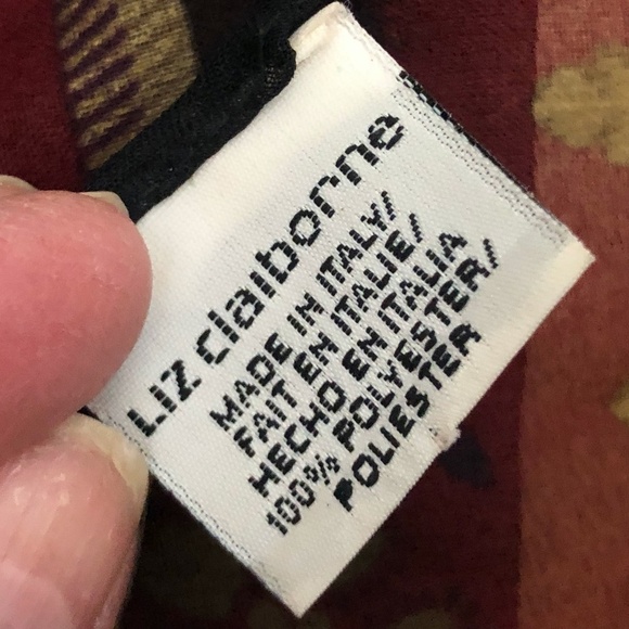 Vintage LIZ CLAIBORNE Sheer Scarf - Made in Italy - Picture 5 of 6